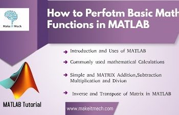 How to perform Basic Math functions in MATLAB commonly used functions Quick Guide